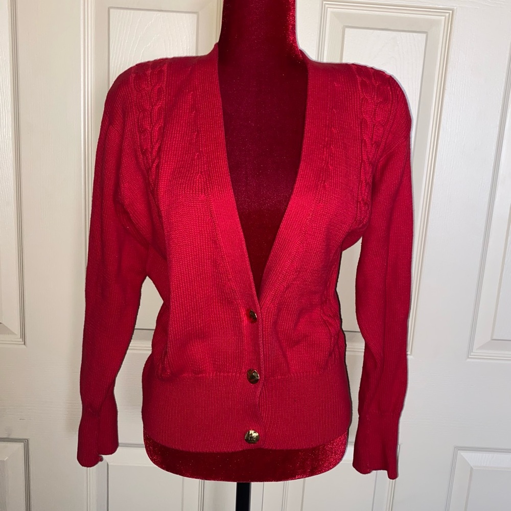 Vintage Red Cardigan